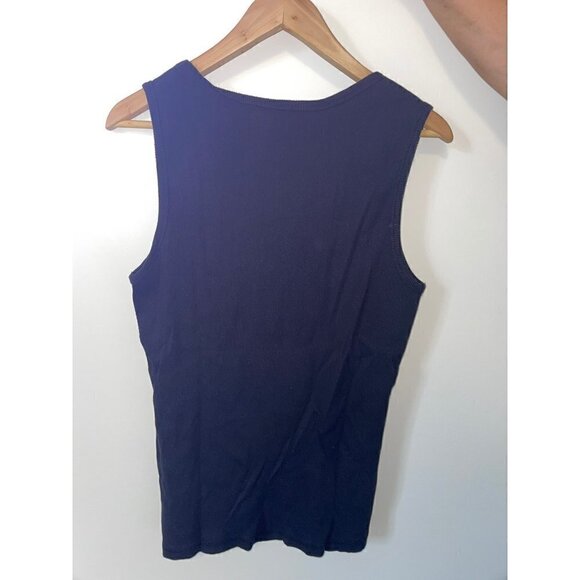 Togo Women's Blue Sexy Scoopneck Classic Sheer Tank Top Size 1X - Picture 3 of 4